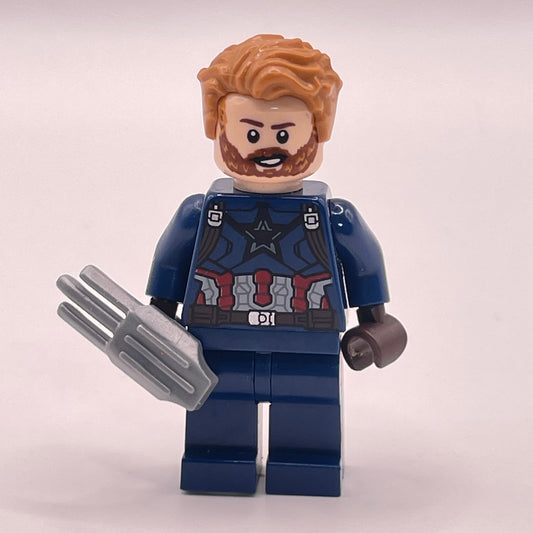 LEGO Captain America - Dark Blue, Super Heroes, Minifigure, (sh0495)