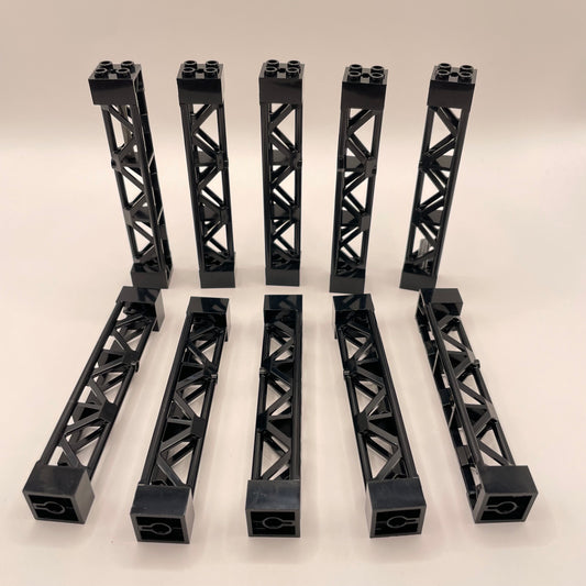 LEGO Girders, Building Pieces, Black, 10 Pieces