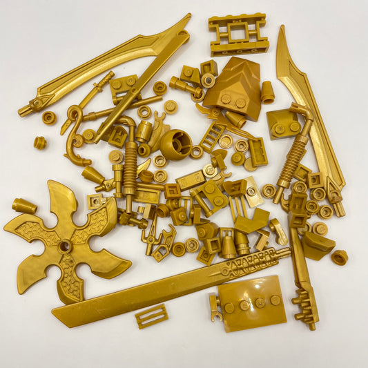 LEGO Mixed Pieces, Pearl Gold, 100 Pieces