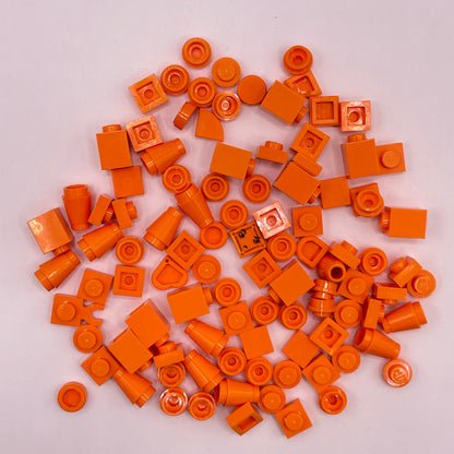 LEGO Greebling, Orange, 100 Pieces