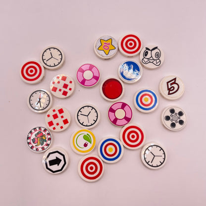 LEGO Prints and Stickers, Round Tiles, White, 22pieces