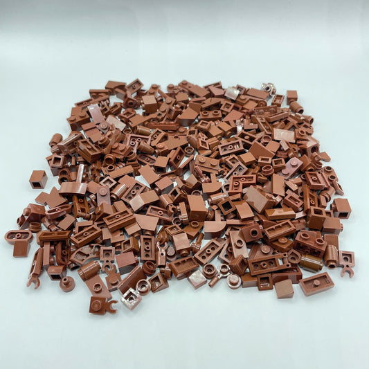 LEGO Greebling, Reddish Brown, Approx. 110g