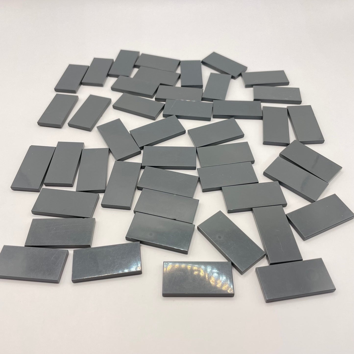 LEGO 2 x 4 Tiles, Dark Bluish Grey, 44 Pieces