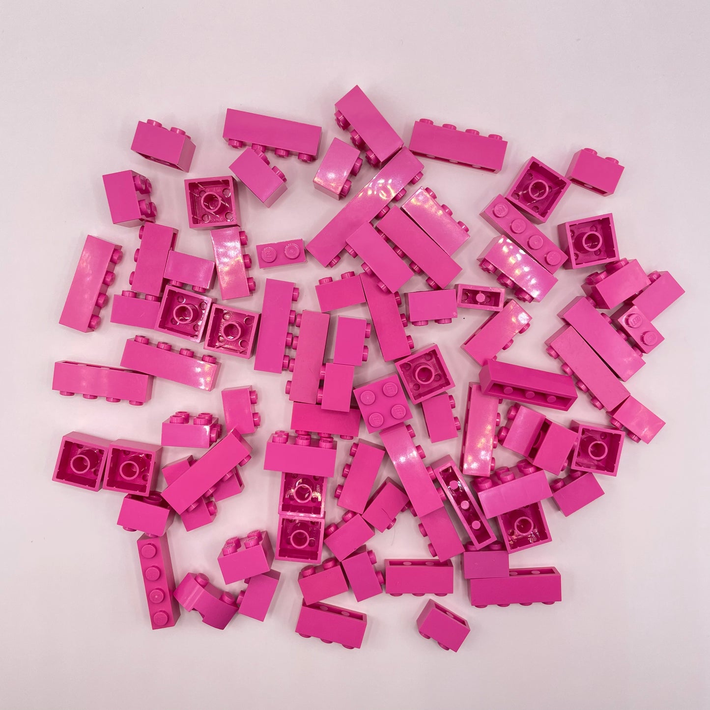 LEGO Bricks, Dark Pink, Approx. 100g
