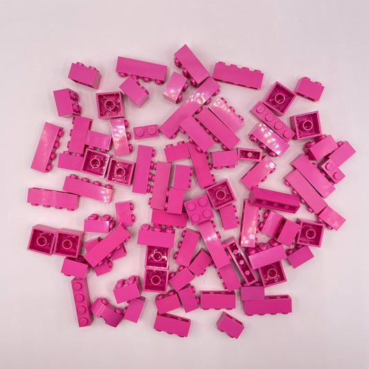 LEGO Bricks, Dark Pink, Approx. 100g