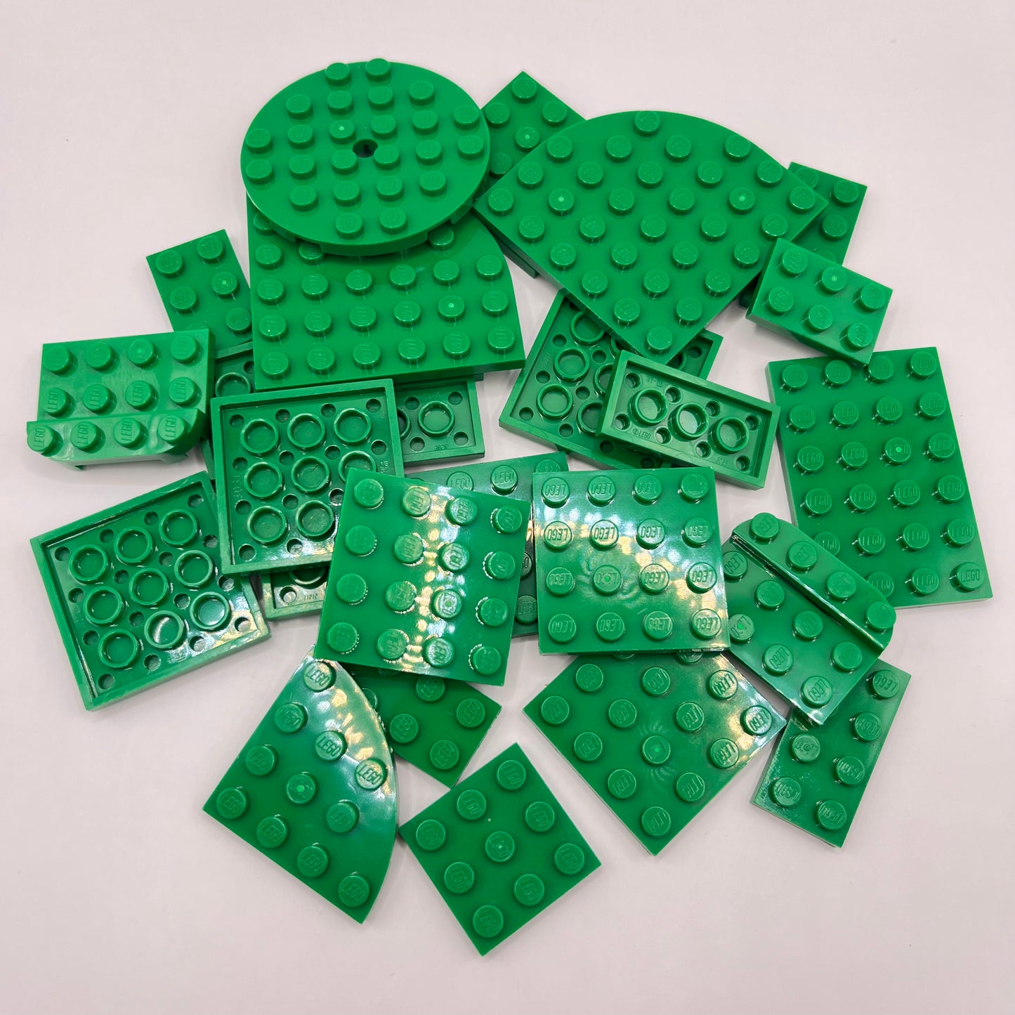 LEGO Plates, Green, Approx. 50g