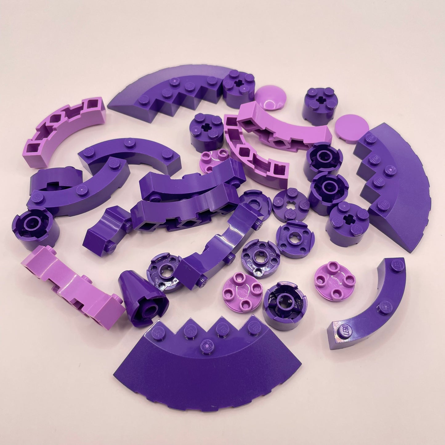LEGO Round Pieces, Mixed Purple, Approx. 45g