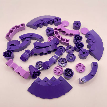 LEGO Round Pieces, Mixed Purple, Approx. 45g