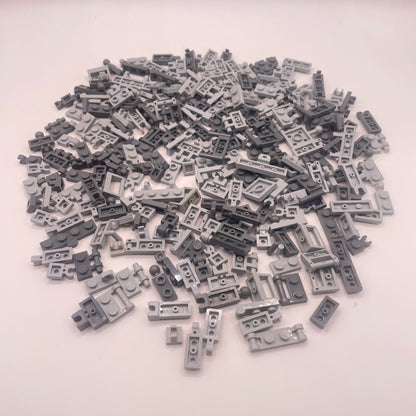 LEGO Clips and Bars, Flexible Connections, Mixed Bluish Grey, Approx. 110g