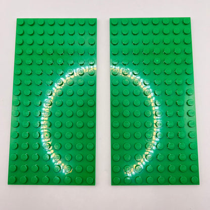 LEGO 8x16 Plates, Green, 2 Pieces,