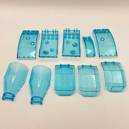 LEGO Hinged Windshield and Cockpit, Transparent Blue, 10 Pieces