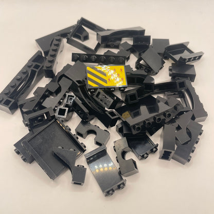 LEGO Small, Building Pieces, Black, Approx. 65g