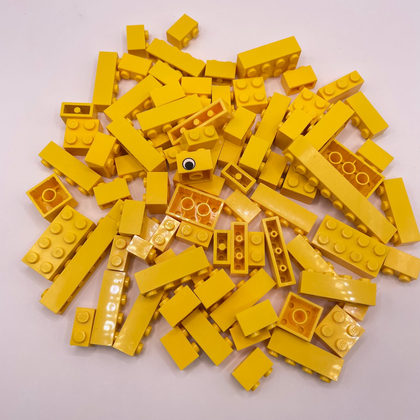 LEGO Bricks, Yellow, Approx. 100g