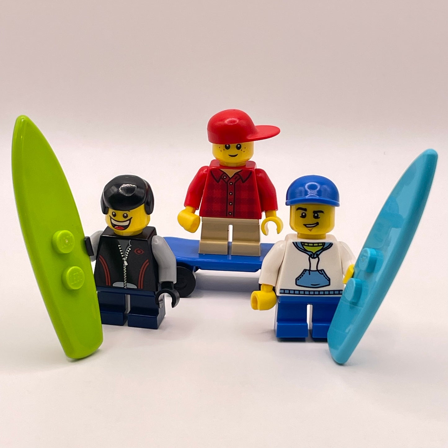 LEGO Skater and Surfer Boys, City, Minifigures (pack of 3)