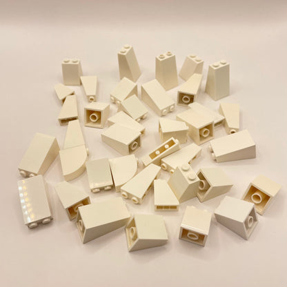 LEGO Tall Slopes, White, Approx. 75g