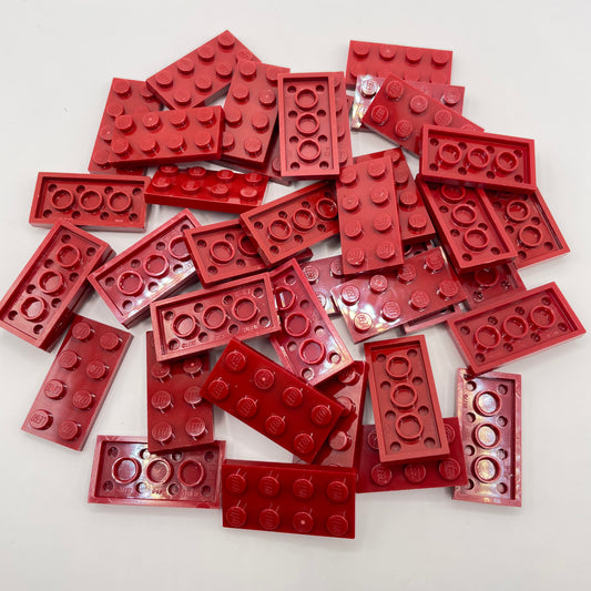 LEGO Plates, 2x4, Dark Red, 40 Pieces