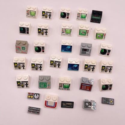 LEGO Computer, Airplane Screens, Prints and Stickers, 30 Pieces