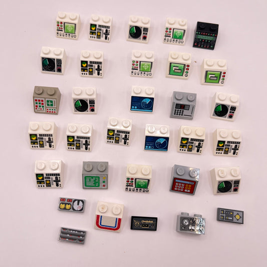 LEGO Computer, Airplane Screens, Prints and Stickers, 30 Pieces