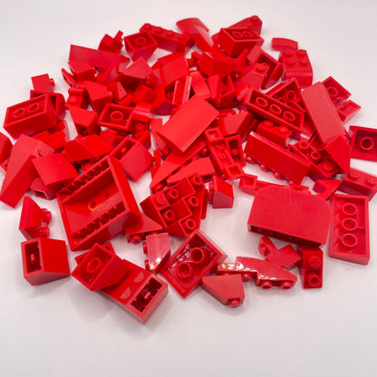 LEGO  Mixed Red,  Slopes, 100g