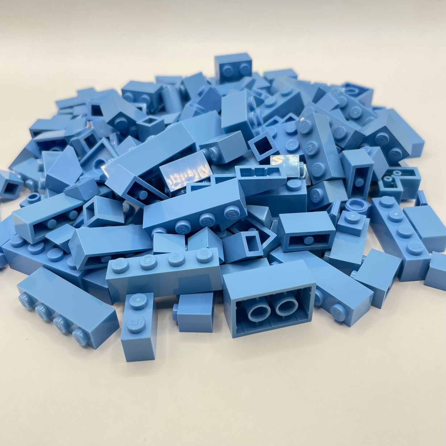 LEGO Mixed Pieces, Medium Blue, Approx. 165g