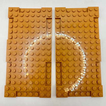 LEGO 8x16 Modified Plates, Medium Nougat, 2 Pieces,