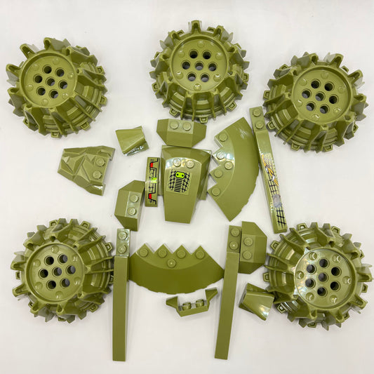 LEGO Vehicle Parts, Olive Green, Approx. 100g