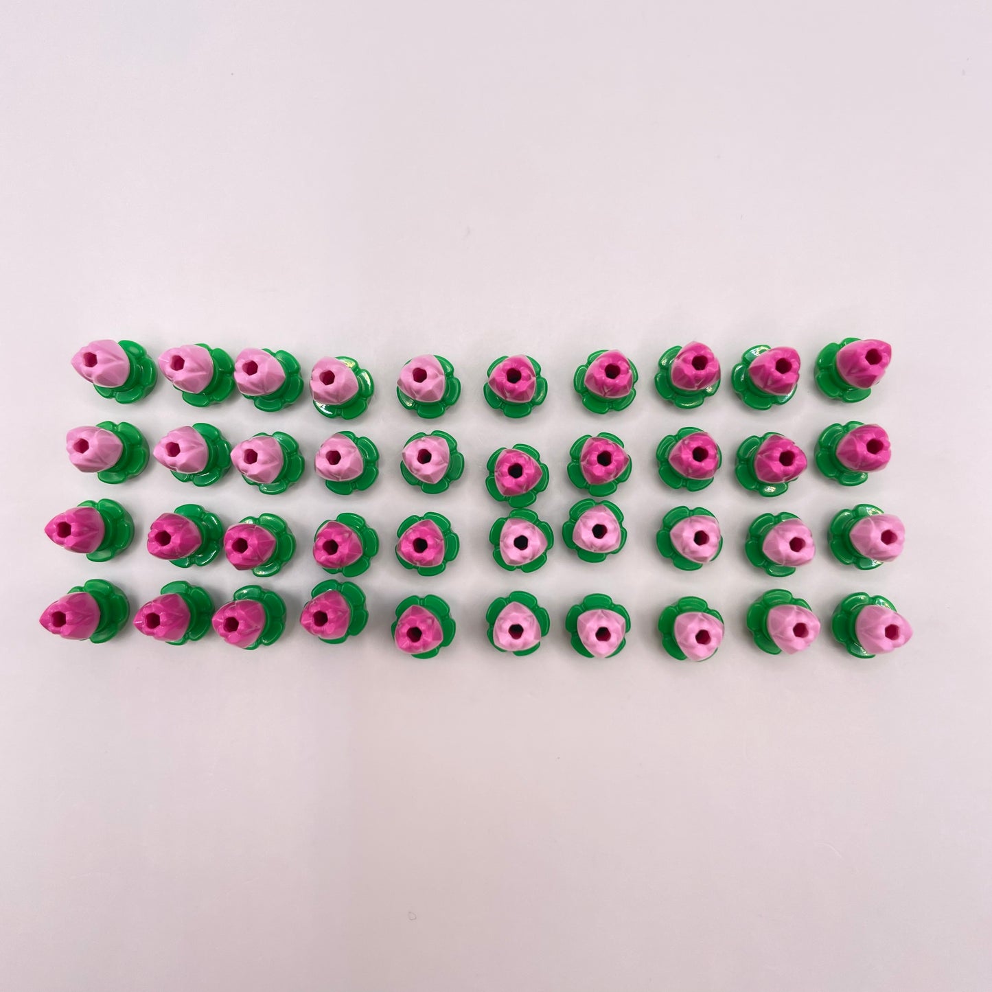 LEGO Pink Tulip Field with Green Flowers, 80 Pieces