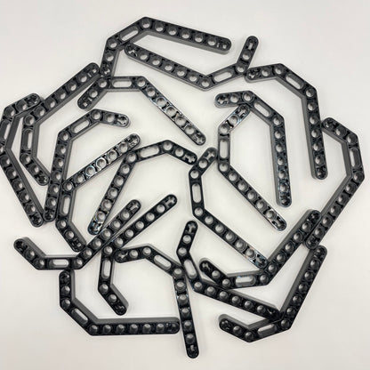LEGO Black Technic Liftarm, Modified 1x11.5, 20 Pieces (32009)