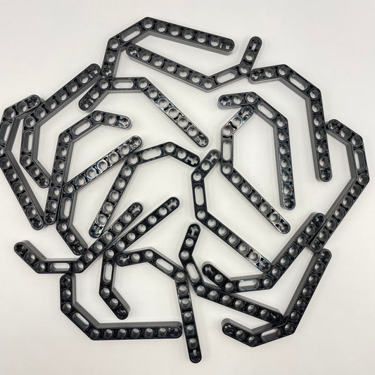 LEGO Black Technic Liftarm, Modified 1x11.5, 20 Pieces (32009)