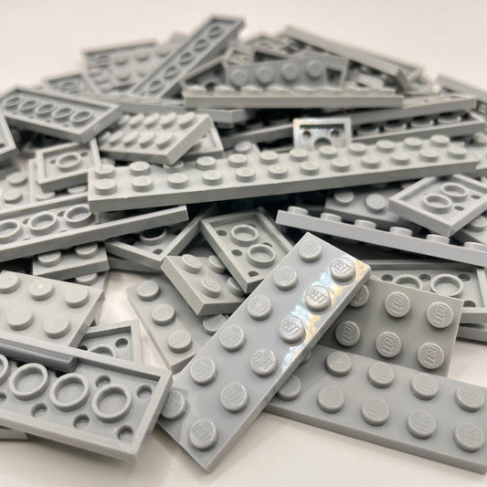 LEGO Plates 2x Wide, Light Bluish Grey, Approx. 100g