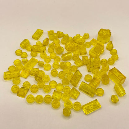 LEGO Transparent Yellow, Mixed Pieces, (100 Pieces)