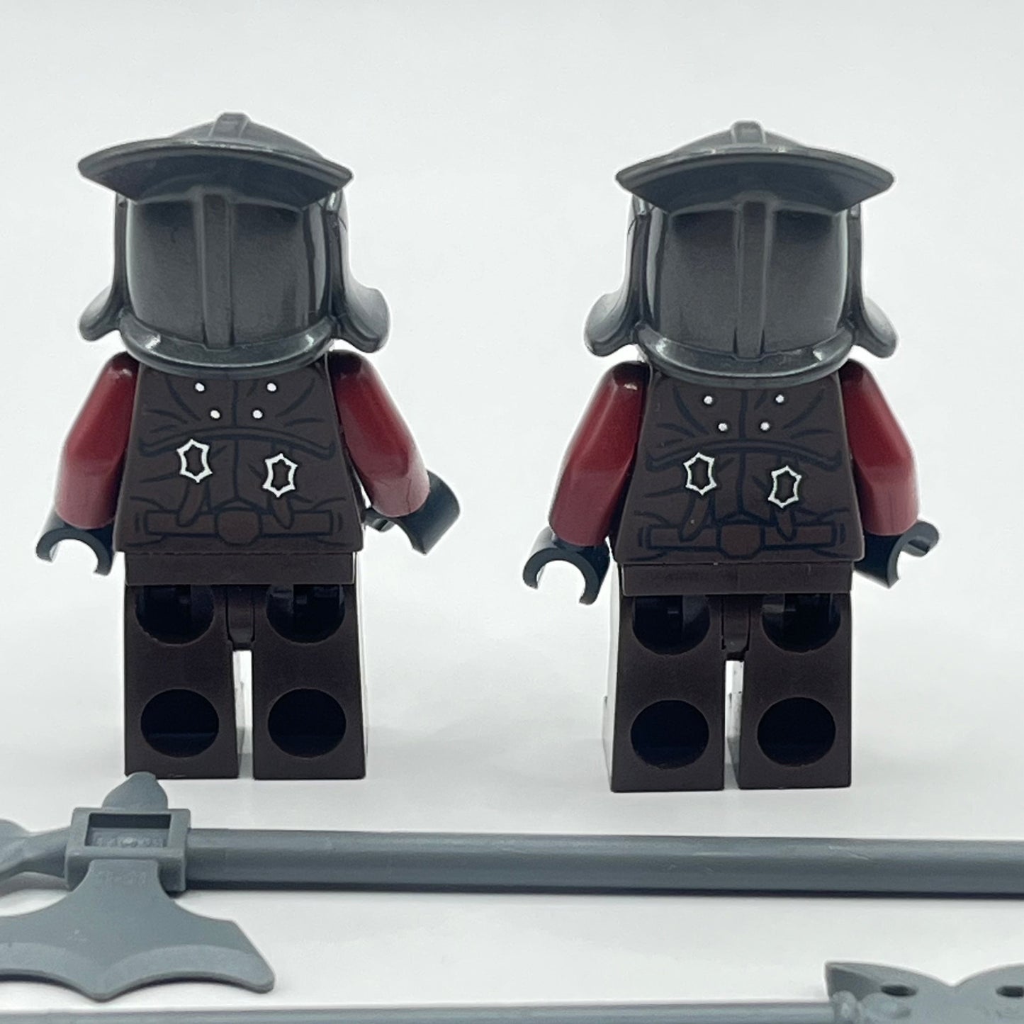 LEGO Uruk-Hai with Helmet and Weapon, Lord of the Rings, Minifigure (lor007) (Pack of 2) Torso Cracked)