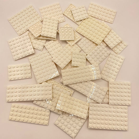 LEGO Plates Large, White, Approx. 155g