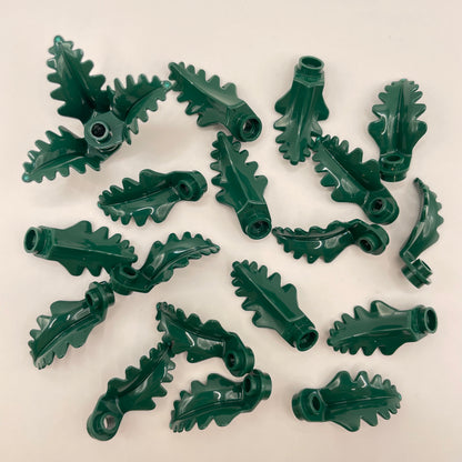LEGO Curved Upright Leaf, Dark Green, 20 Pieces (2682) Plant