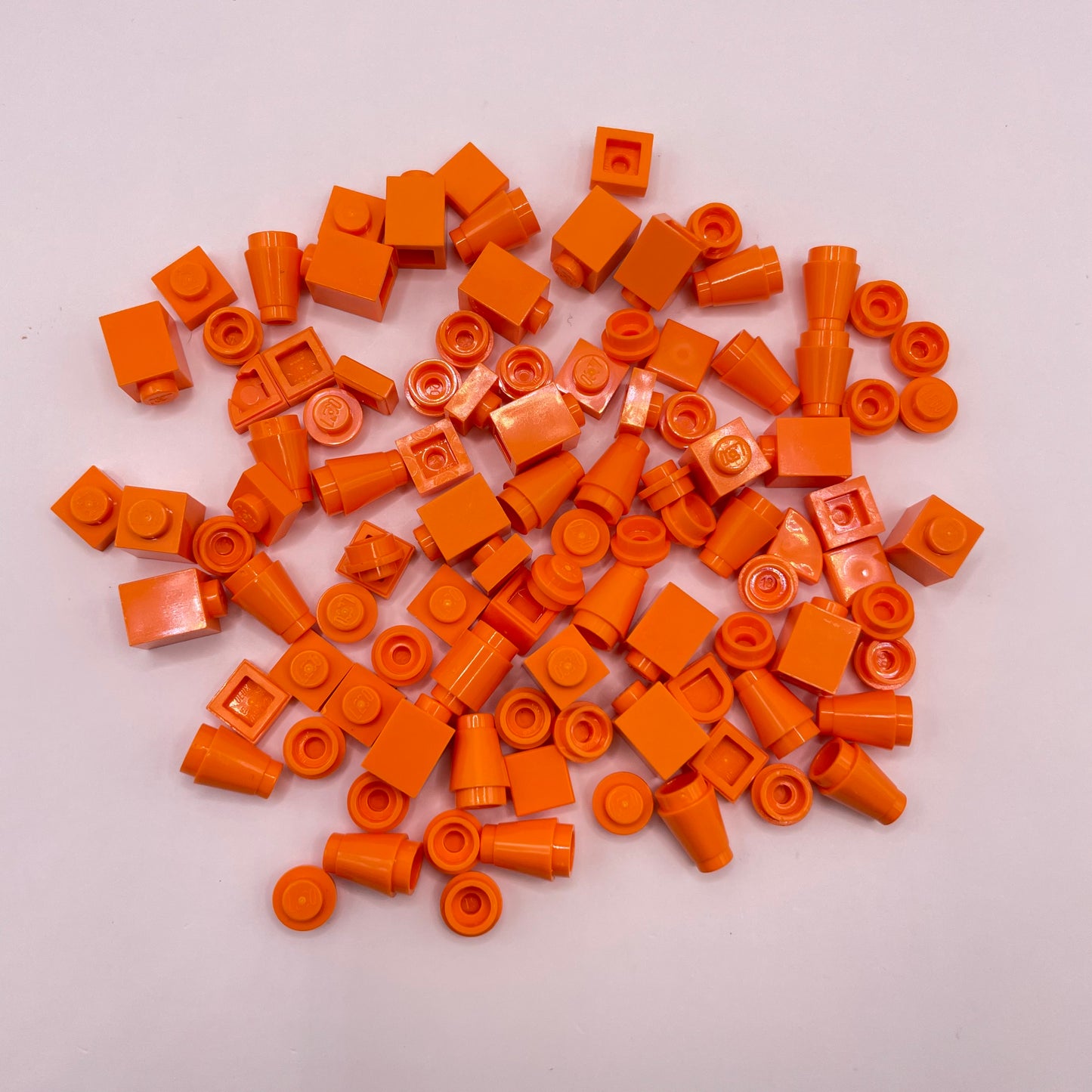 LEGO Greebling, Orange, 100 Pieces