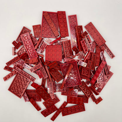 LEGO Plates, Dark Red, Approx. 100g