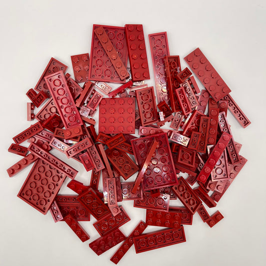 LEGO Plates, Dark Red, Approx. 100g