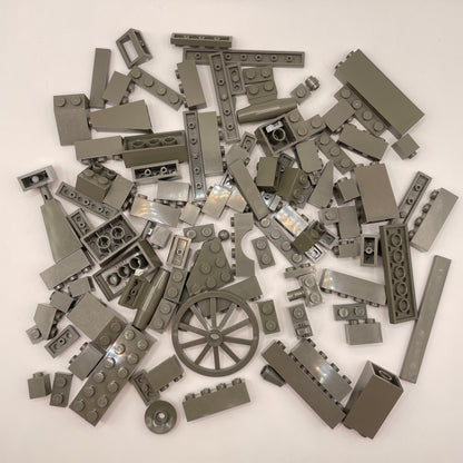 LEGO Mixed Pieces, Old Grey, Approx. 100g