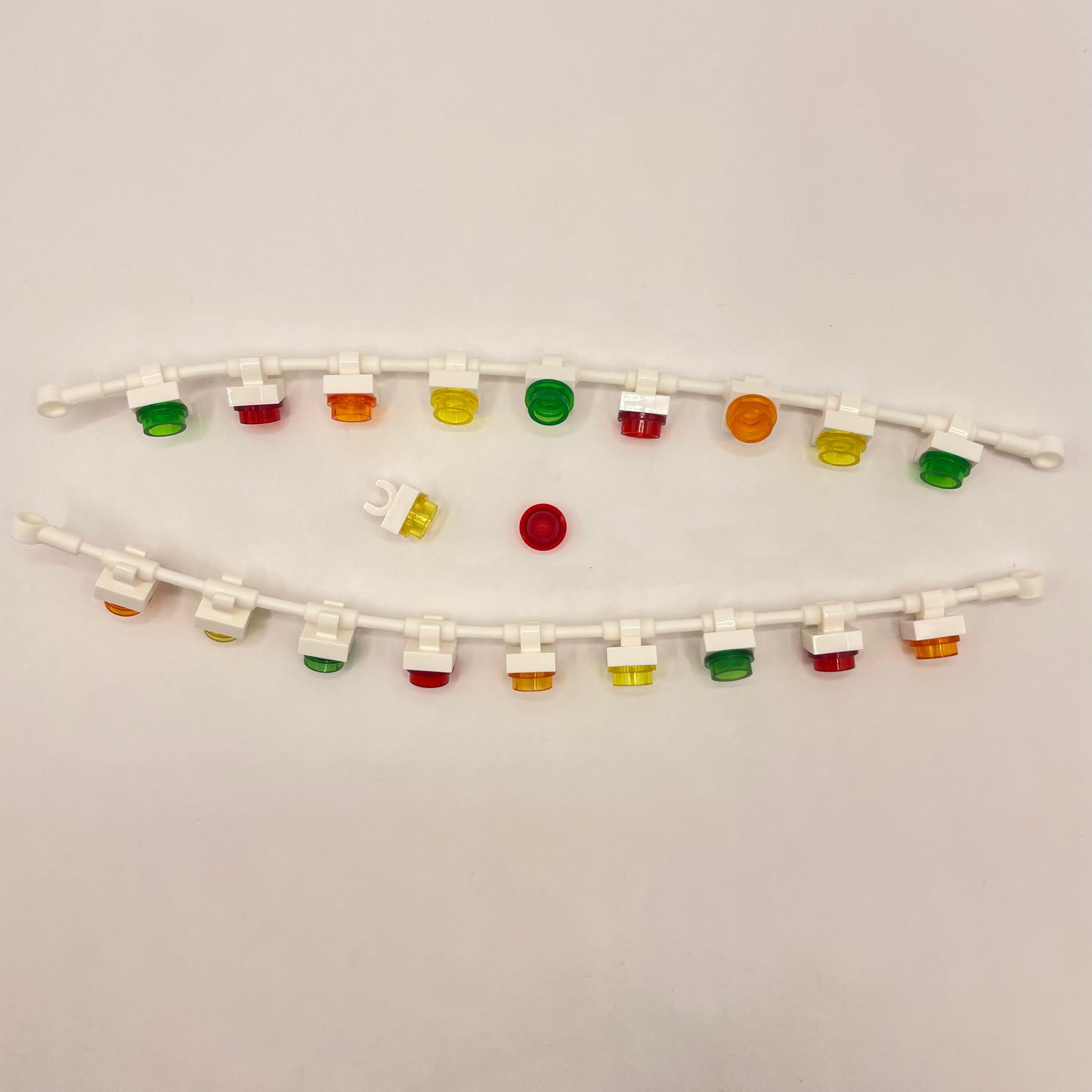 LEGO Christmas Light Cord, Rainbow Colours Plates, 41 Pieces