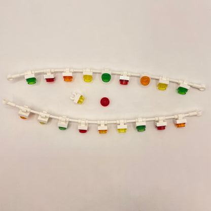 LEGO Christmas Light Cord, Rainbow Colours Plates, 41 Pieces