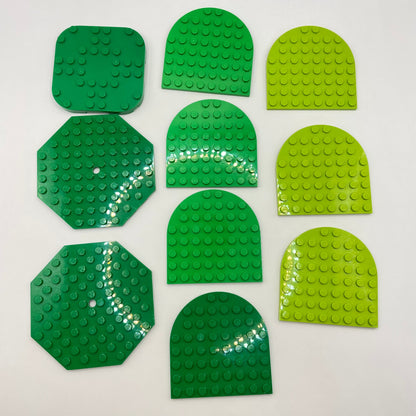 LEGO Rounded Plates, Greens, 10 Pieces