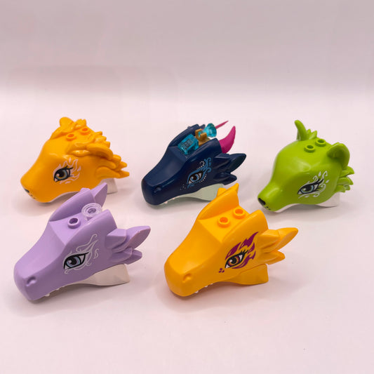 LEGO Animal Heads, Mixed Colours, Elves, Animals, 5 Pieces
