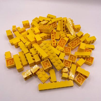 LEGO Bricks, Yellow, Approx. 135g