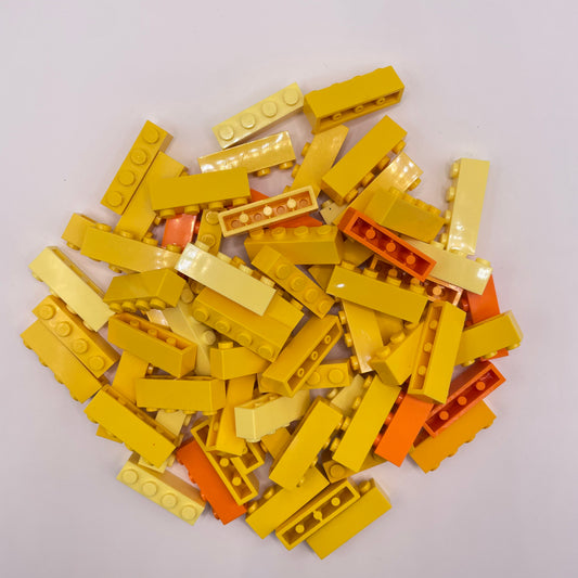 LEGO Mixed Yellows, 1x4 Brick, Approx. 110g