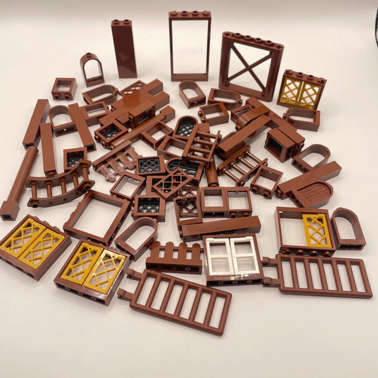 LEGO Building Pieces, Reddish Brown, Approx. 100g