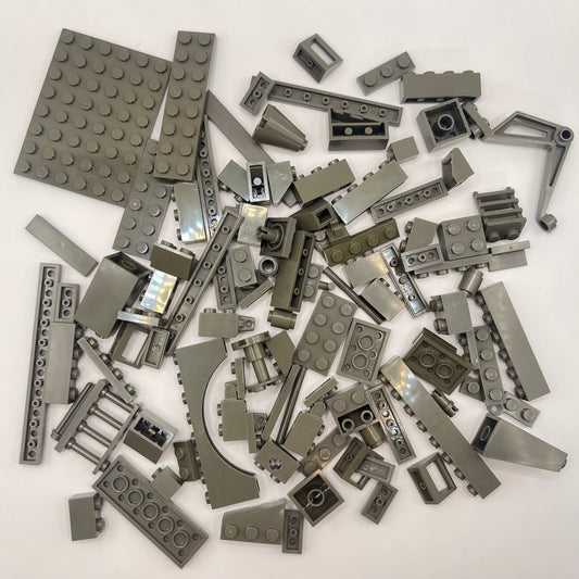 LEGO Mixed Pieces, Old  Dark Grey, Approx. 90G