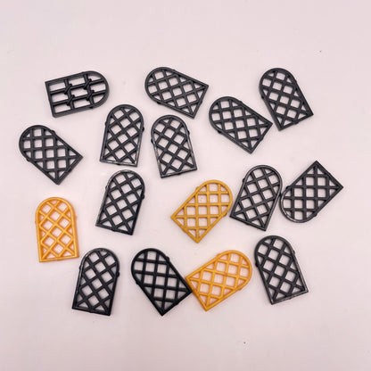 LEGO Arched Inserts, Black and Gold, Building Pieces, 15 Pieces