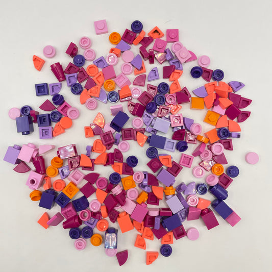 LEGO Greebling, 1x1, Pink and Purple, Approx. 35g