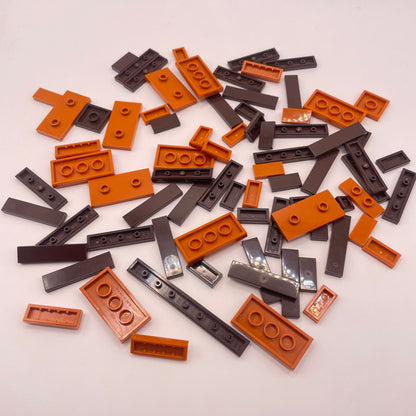 LEGO  Tiles, Dark Tan And Dark Orange, Approx. 38g
