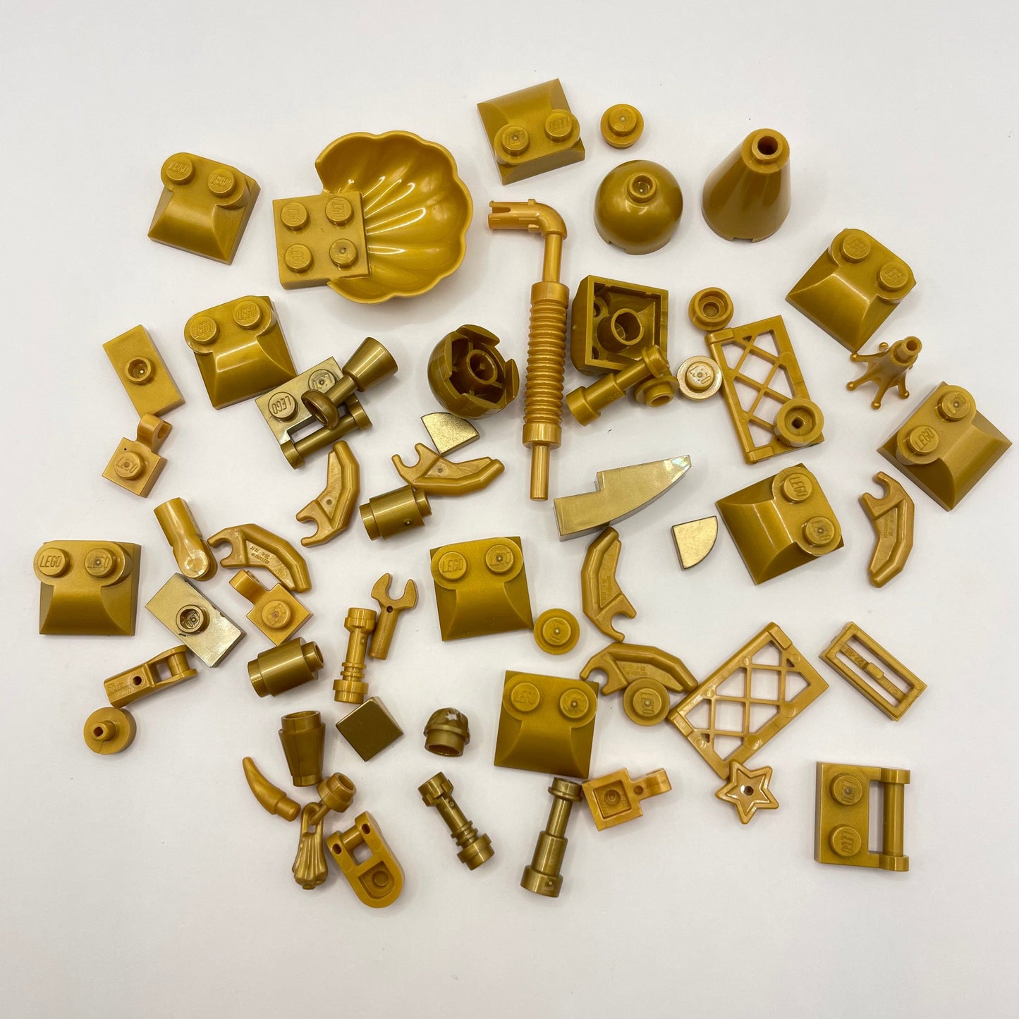 LEGO Mixed Pieces, Gold, 60 Pieces